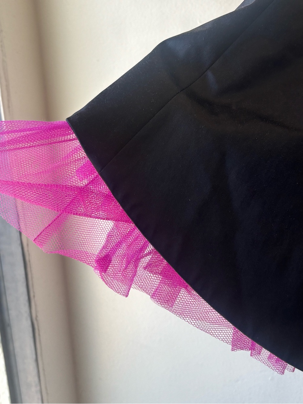 Betsey Johnson Black Strapless Party Dress with Pink Trim - Picture 5 of 6